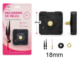 Mecanismo para reloj 18mm en blister